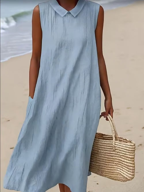 Beach dress with collar