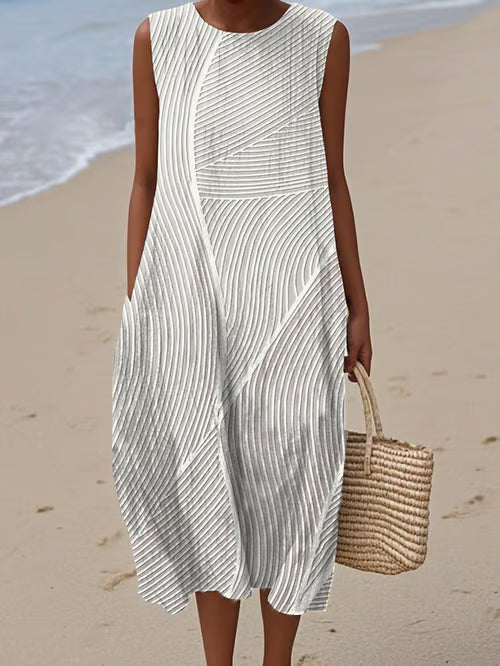 Dress with Elegant Stripes