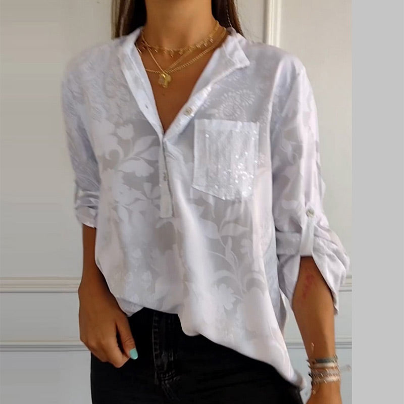 Annabel I Blouse with V-neck