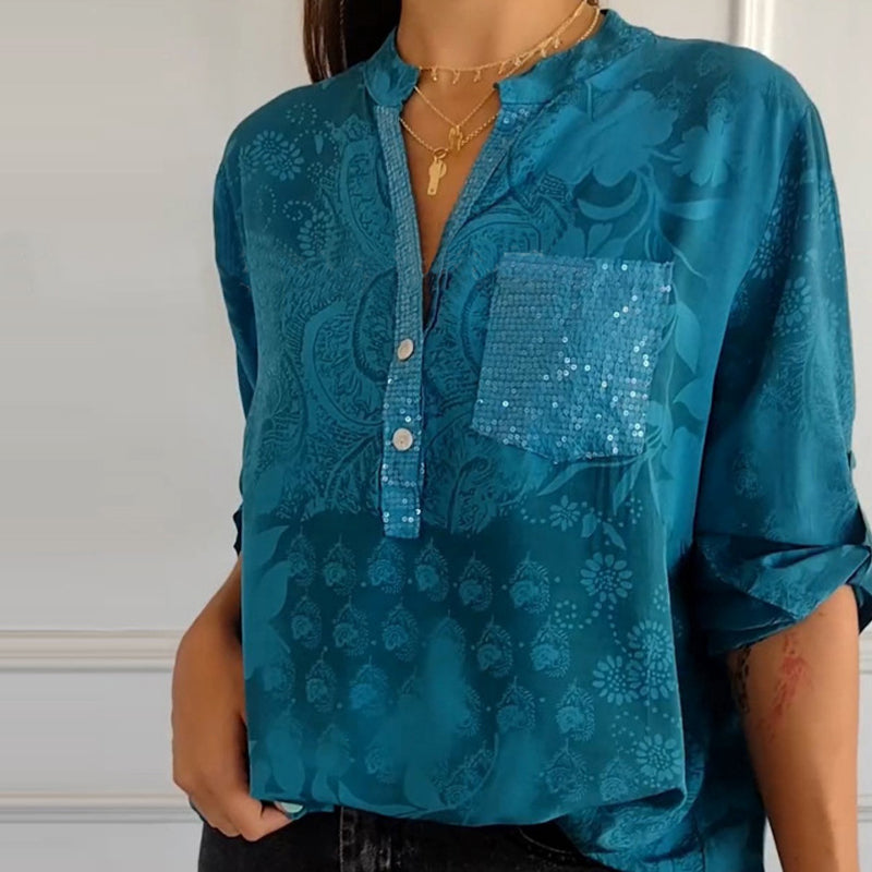 Annabel I Blouse with V-neck